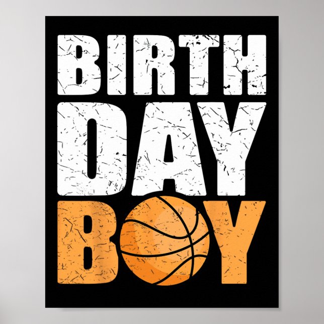 Affiche Birthday Boy Bysketbyll Theme Party Future Bysketb (Devant)