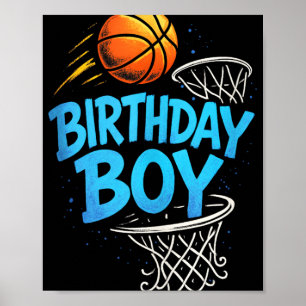 Affiche Birthday Boy - Joueur de basket-ball Sports Fun Ta