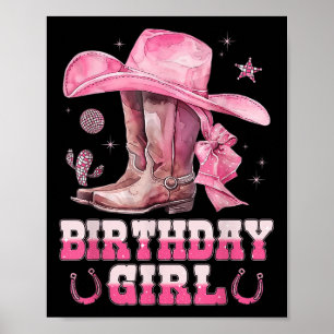 Affiche Birthday Cowgirl Western Birthday Girl Party Decor