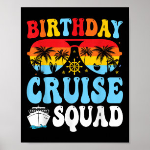 Affiche Birthday Cruise Squad 2025 Bateau Anniversaire Cru
