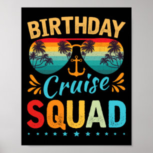 Affiche Birthday Cruise Squad Tee Family Anniversaire Part