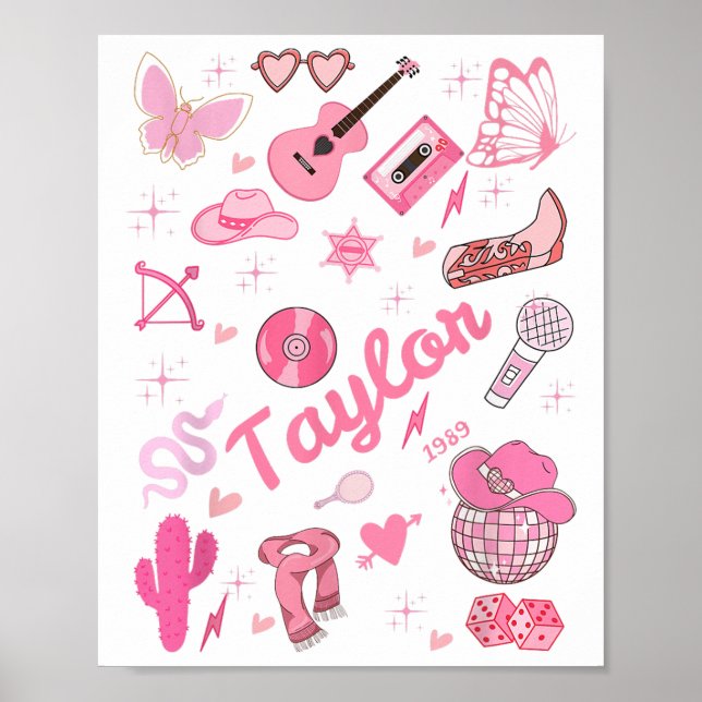 Affiche Birthday Girl Super Taylor Prénom Personnaliser (Devant)