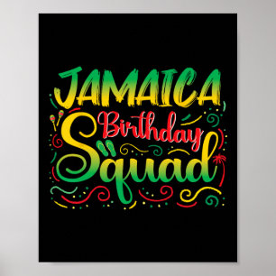 Affiche Birthday Girls Jamaica Squad Trip 2025 Party Outfi