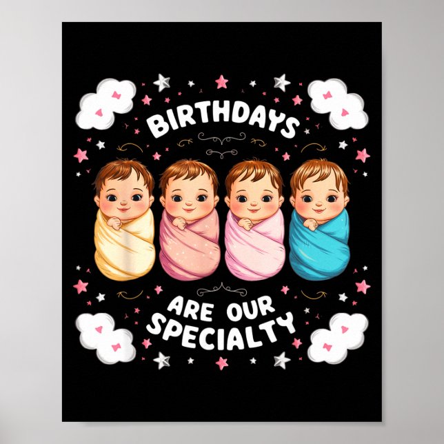 Affiche Birthdays Are Our Specialty Funny Labor And Delive (Devant)
