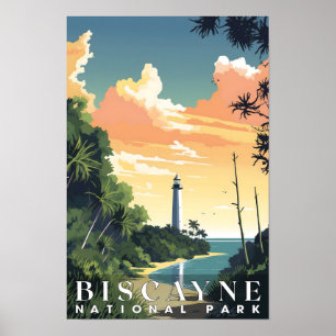 Affiche Biscayne National Park Abstrait Nature Travel Wall