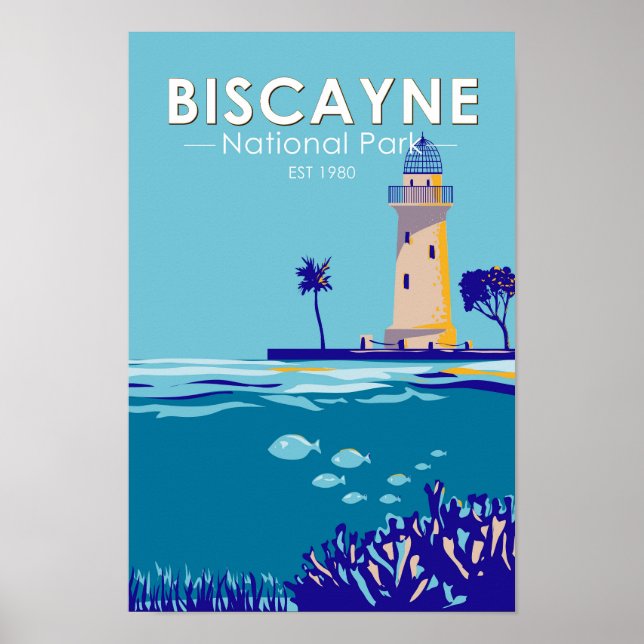 Affiche Biscayne National Park Boca Chita Key Vintage (Devant)