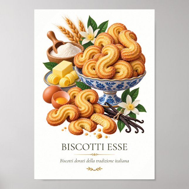 Affiche Biscotti Esse – Vintage Italian Dessert (Devant)
