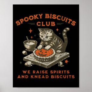 Affiche Biscuits Club éffrayant Chat, Biscuits d'Halloween