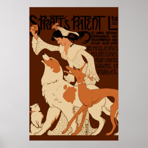 Affiche Biscuits de chien breveté Spratt