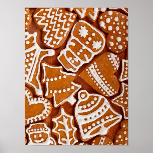 Affiche Biscuits en pain d'épices de Noël (Devant)
