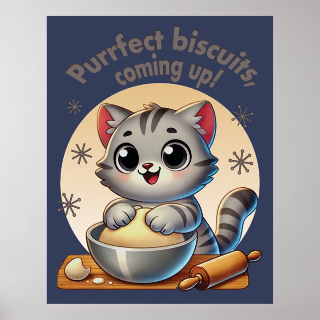 Affiche "Biscuits parfaits, en cours de préparation" Knead (Devant)