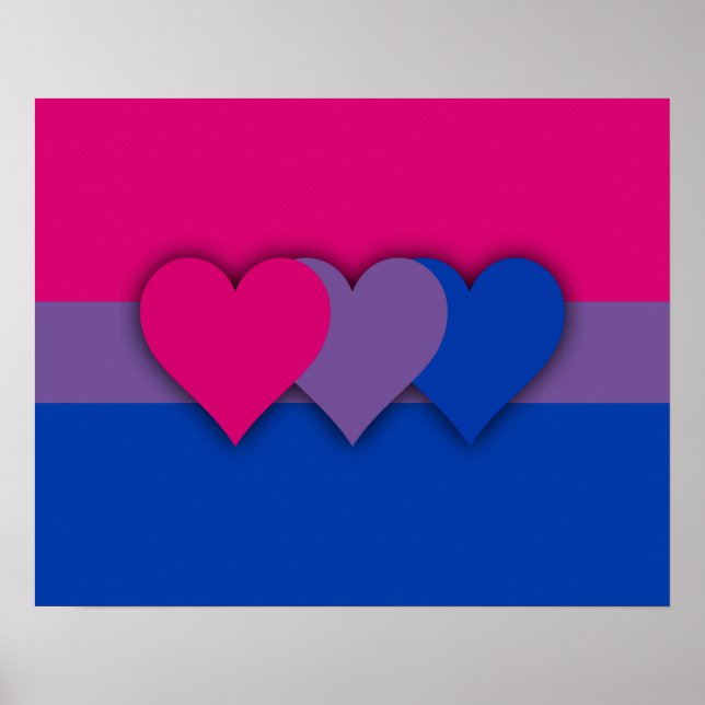 Affiche Bisexualité drapeau (Devant)