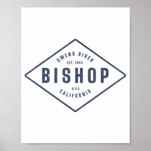Affiche Bishop California Souvenir Rock Escalade Area Desi