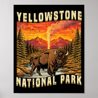 Affiche Bisons femelles du parc national de Yellowstone