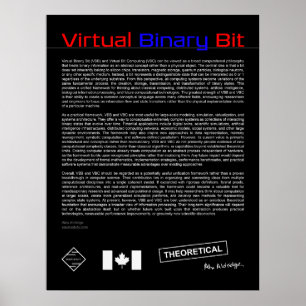Affiche Bit binaire virtuel