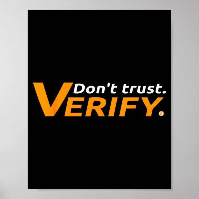 Affiche Bitcoin And Crypto As Money Payment - Don't Trust, (Devant)