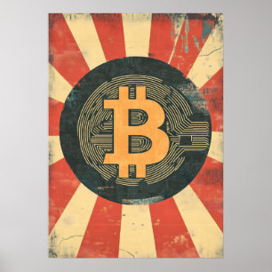 Affiche Bitcoin Vintage