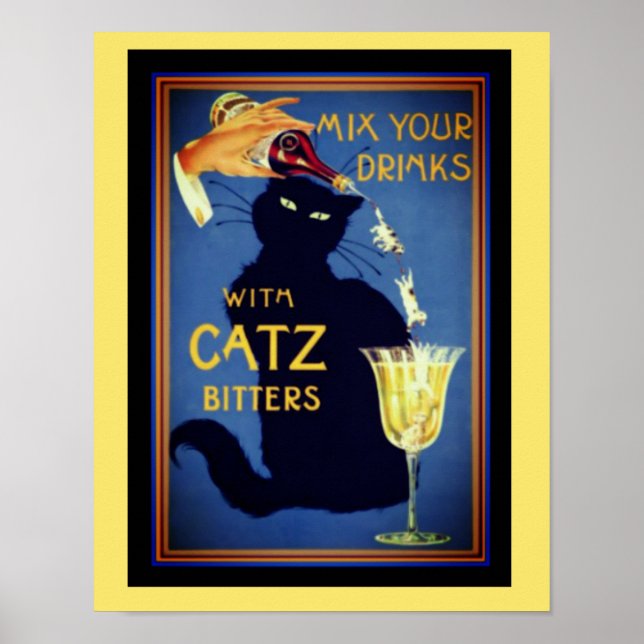 Affiche Bitters Catz Vintage 12x16 (Devant)