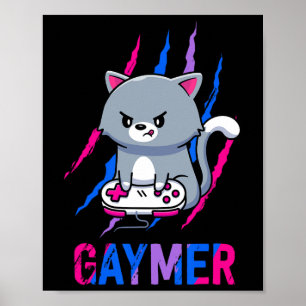 Affiche Biual Gaymer Geek Pride Lgbt Vidéo Amateurs de jeu