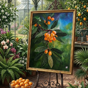 Affiche Biwa dans la peinture de printemps d'avril par Alf