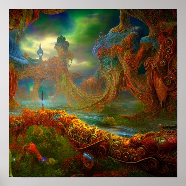 Affiche Bizarre Alien Ornamental Lake Lucid Dream (Devant)