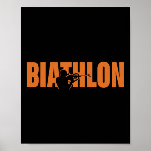 Affiche Bizarre Biathlon Biathlon tir Cible Ski Sp