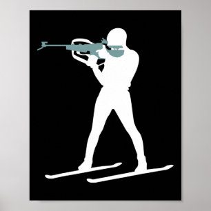 Affiche Bizarre Biathlon Biathlon tir Cible Ski Sp