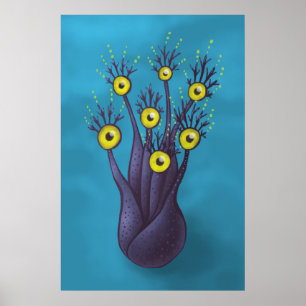Affiche Bizarre Monster Horror Imaginaire Art