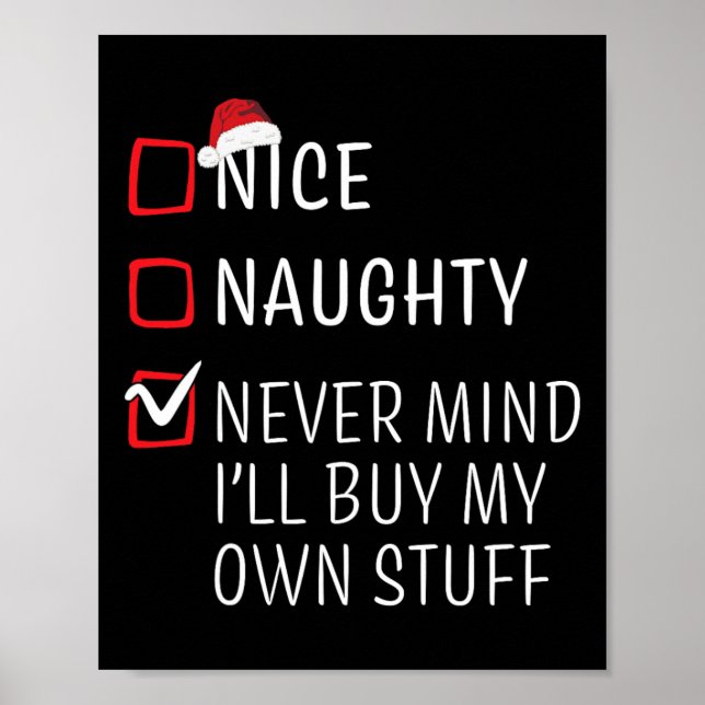 Affiche Bizarre Naughty Nice Noël Famille Pajama Hommes Fe (Devant)