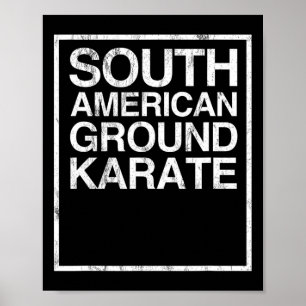 Affiche Bjj Brésilien Jiu Jitsu Sud-Américain Ground Kara
