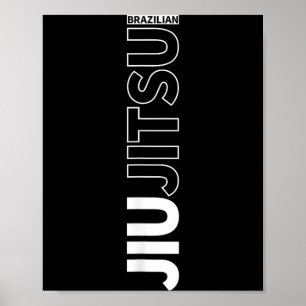 Affiche BJJ Jiu Jitsu Brésilien Jujitsu Grappling MMA