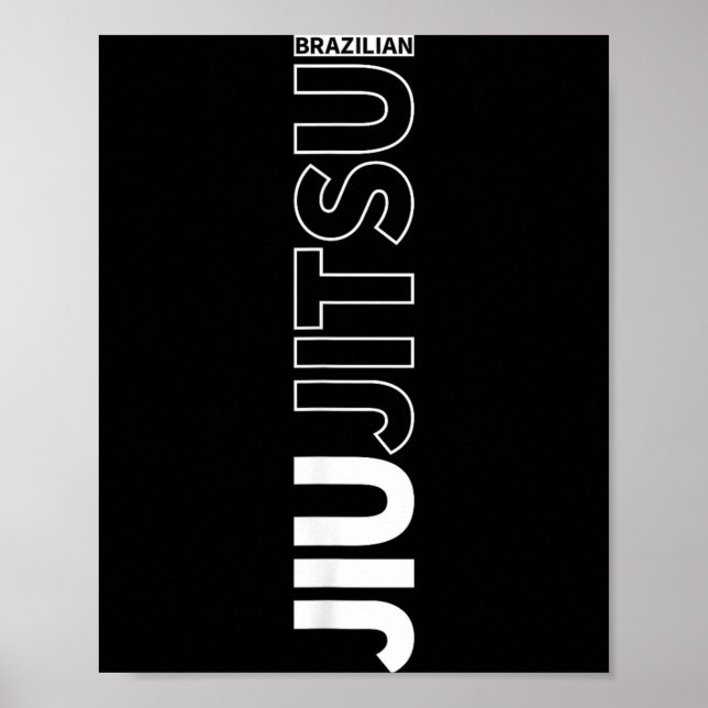 Affiche BJJ Jiu Jitsu Brésilien Jujitsu Grappling MMA (Devant)