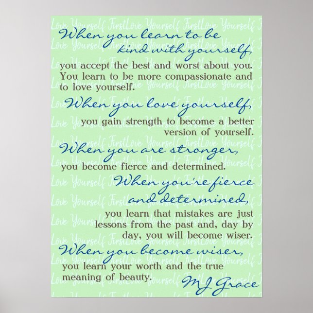 Affiche BK2YS | "Love Yourself First" (Devant)