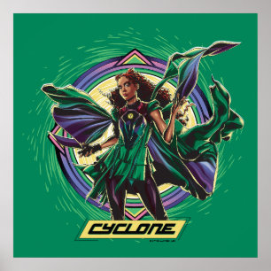 Affiche Black Adam   Graphique de caractères de cyclone