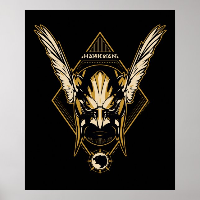 Affiche Black Adam | Hawkman Casque graphique (Devant)
