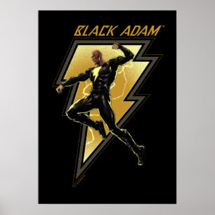 Affiche Black Adam Lightning Bolt Illustration du caractèr