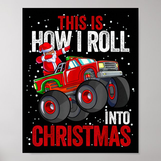 Affiche Black African American Santa Claus Monster Truck C (Devant)