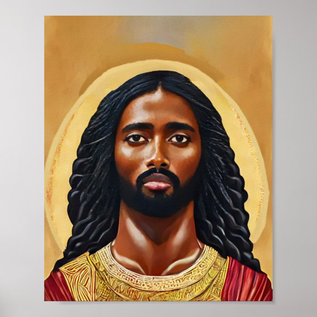 Affiche Black African Jésus Christ Art religieux (Devant)