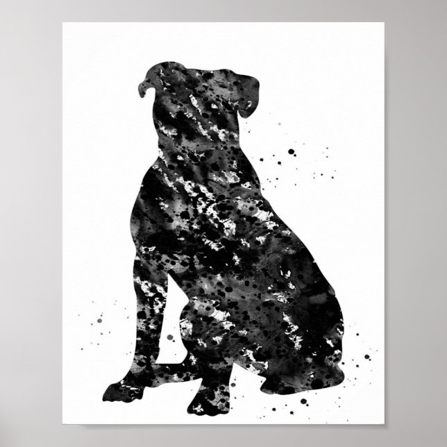Affiche Black American bulldog Photo | Cool présent (Devant)