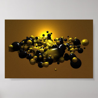 Affiche Black and Gold Meta Balls