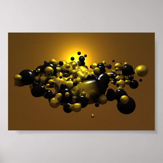 Affiche Black and Gold Meta Balls (Devant)