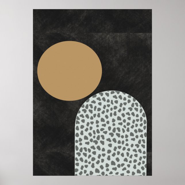 Affiche Black and Gold Modern Abstrait (Devant)