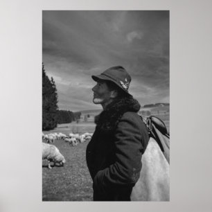 Affiche Black and White 1968 German Sheep Herder