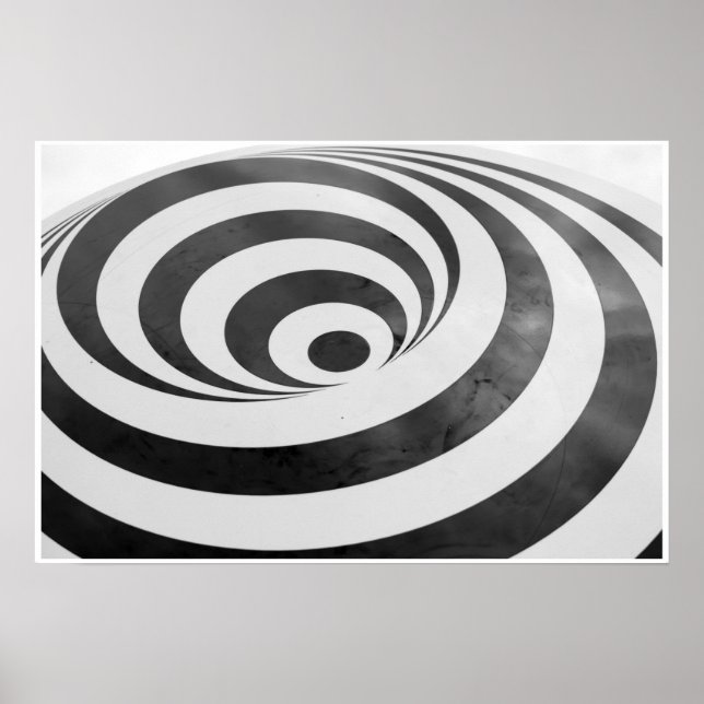 Affiche Black and White 3D Spiral Deception Hypnotic (Devant)