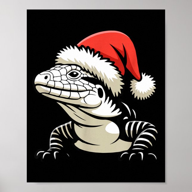 Affiche Black And White Argentine Tegu Christmas Ugly Xmas (Devant)