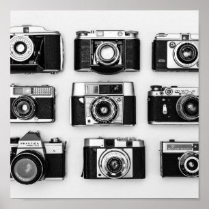 Affiche Black and white cameras