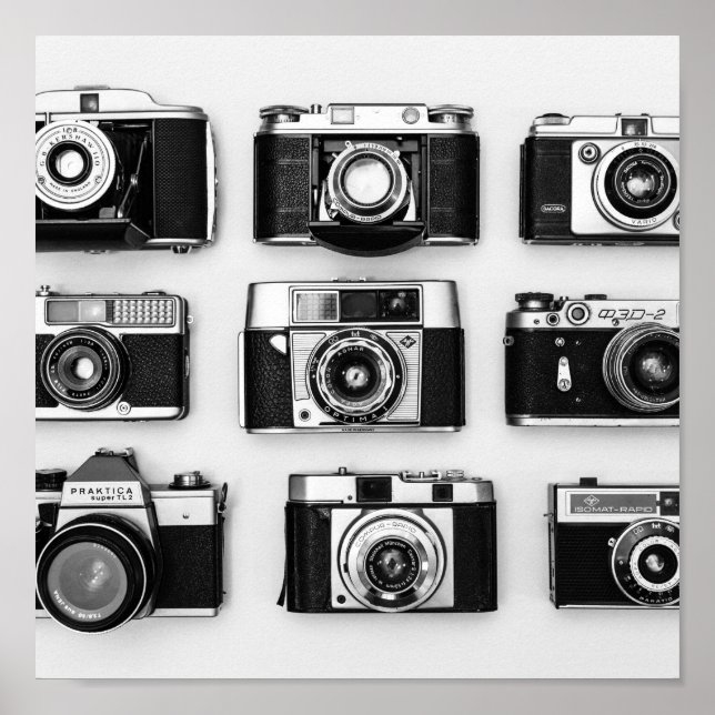 Affiche Black and white cameras (Devant)