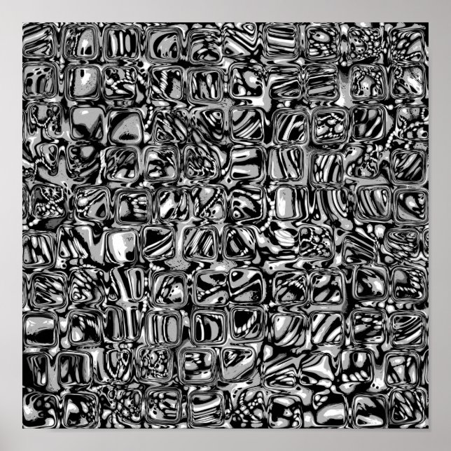 Affiche Black And White Cubes (Devant)