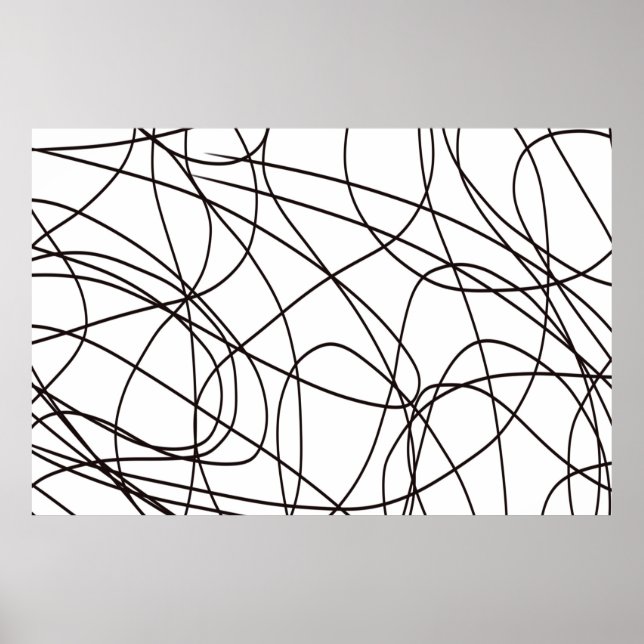 Affiche Black and white line art  (Devant)