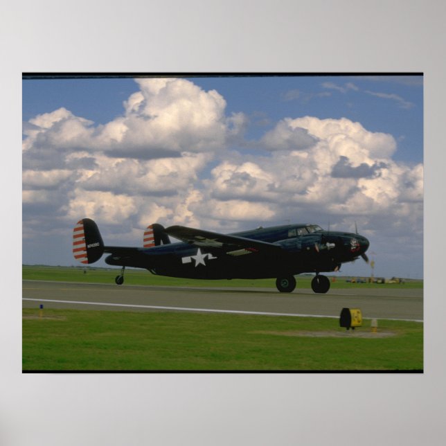 Affiche Black B25 Landing. (plane_WWII Planes (Devant)